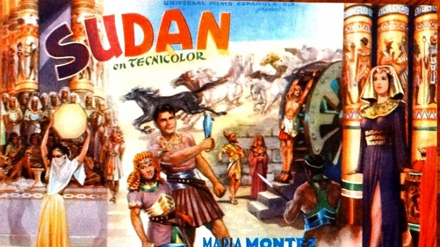 Sudan en Tecnicolor Original small poster for the hit movie Sudan shown today in Cine Mari at 14 November 1946. Paper dimension is 5 by 8...